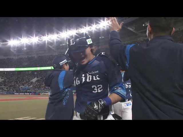 【7回表】起死回生の一発!! ライオンズ・山村崇嘉 今季第1号は逆転の3ランホームラン!! 2024年4月16日 千葉ロッテマリーンズ 対 埼玉西武ライオンズ