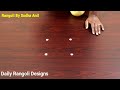 two simple daily kolams easy daily rangoli with 2*2 dots small rang muggulu lotus kolangal