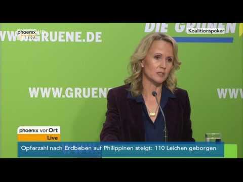 Schwarz-Grün: Steffi Lemke zu den Ergebnissen der Sondierungsgespräche am 16.10.2013