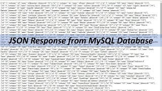How to Get JSON Response from MySQL Database using PHP