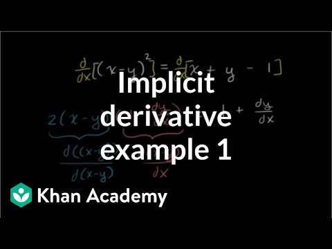Worked Example Implicit Differentiation Video Khan Academy