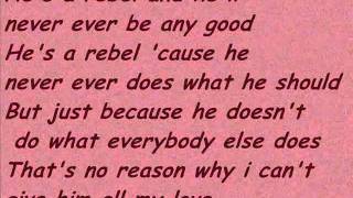 he&#39;s not a rebel - the crystales Lyrics