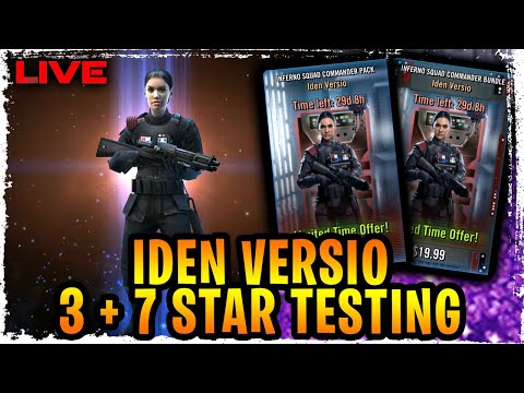2 + 7 STAR IDEN VERSIO UNLOCK + TESTING LIVE! LONG LIVE THE EMPIRE! GALAXY OF HEROES