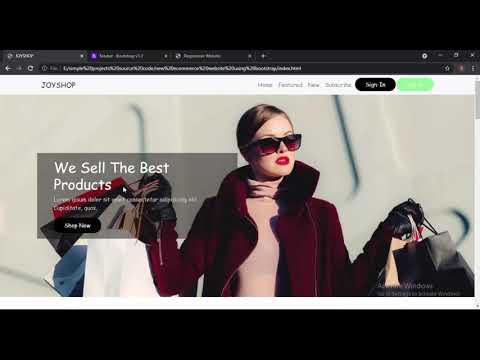 Responsive Ecommerce website using Bootstrap
