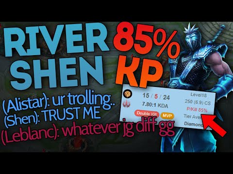 They accused me of trolling because I played river shen.. but I carried them in high elo