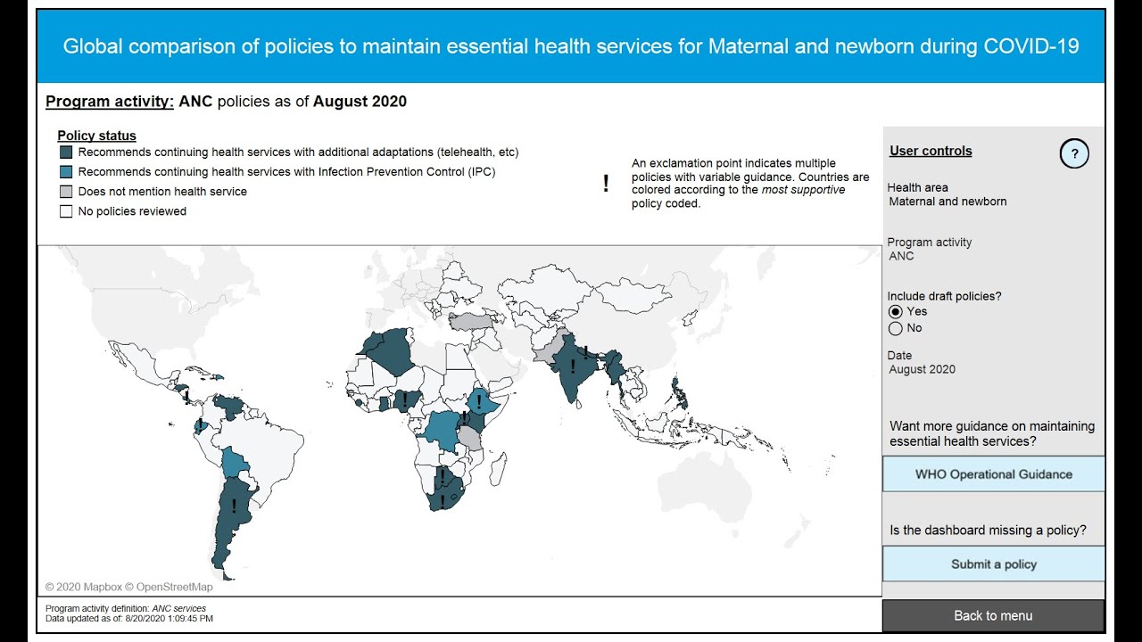 COVID-19 Policy Tracker Dashboards Tutorial
