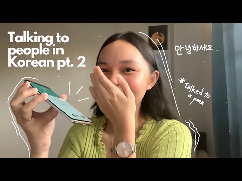 Talking to people in Korean pt.2🇰🇷 || talked to a fan🫶🏻