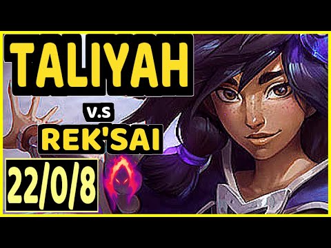 CAEDREL (TALIYAH) vs REK'SAI - 22/0/8 KDA JUNGLE GAMEPLAY - EUW Ranked DIAMOND