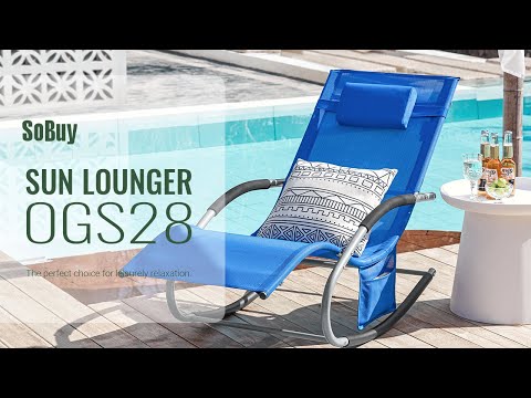 SoBuy Sun Lounger丨Rocking Chair丨Relaxing Chair丨Outdoor lounge chairs丨Garden loungers丨OGS28