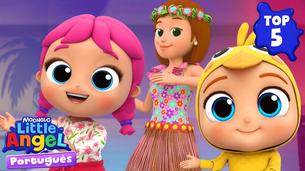 Top 5 episódios de festa e brincadeiras em família 🥰 Little Angel Brasil | Músicas Infantis