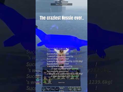 Spending 1,243,353 to get RAREST NESSIE.. #roblox #fisch #shorts