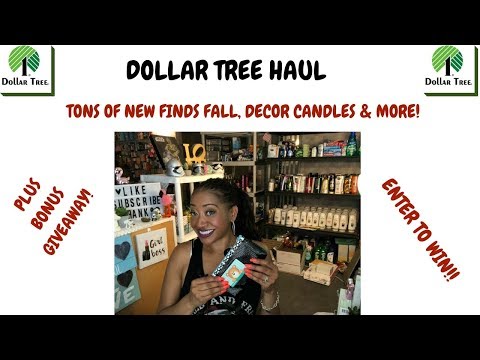 DOLLAR TREE 🌳 HAUL~LOTS OF NEW FINDS~FALL DECOR, CANDLES & MORE PLUS GIVEAWAY😍ENTER TO WIN!!