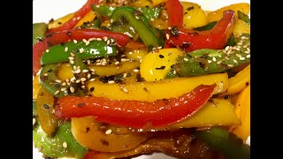 Stir fry with bell peppers