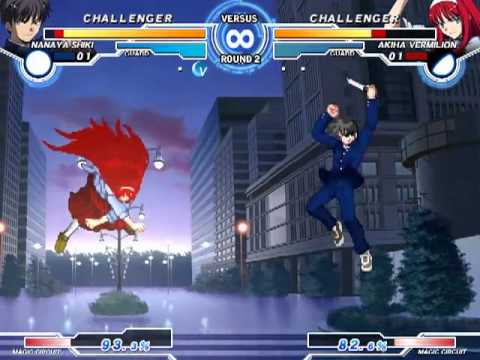 MBAACC F-Nanaya Shiki vs H-Akiha Vermillion