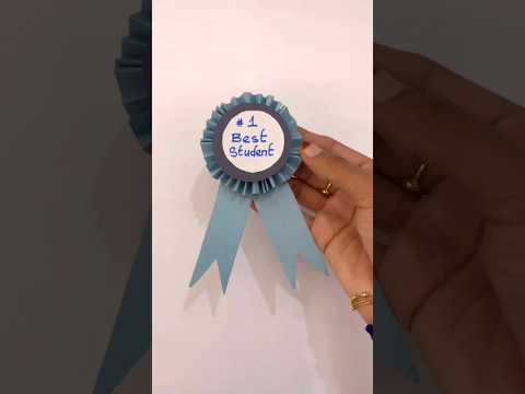 Easy craft ideas| badges for best student #shorts #viral #trending #diy #badge #beststudent #craft