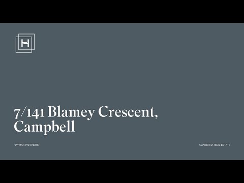 7/141 Blamey Crescent, Campbell, Inner North, 1 Bedrooms, 1 Bathrooms, Apartment