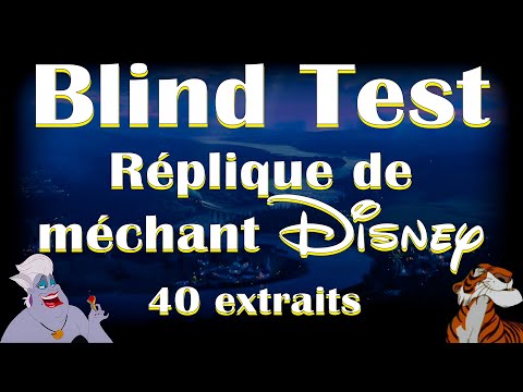Blind Test Réplique de film. Spécial méchant DISNEY, 40 extraits.