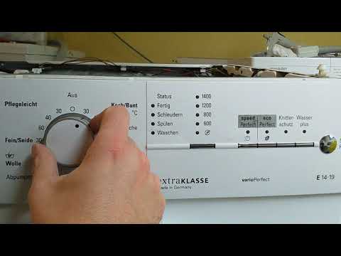 Siemens WM14E193 ("E 14-19") Fehlercode Waschprogramm. Bedeutung: "Wasser in Bodenwanne".