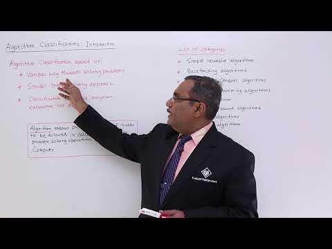 Algorithm Classification Introduction