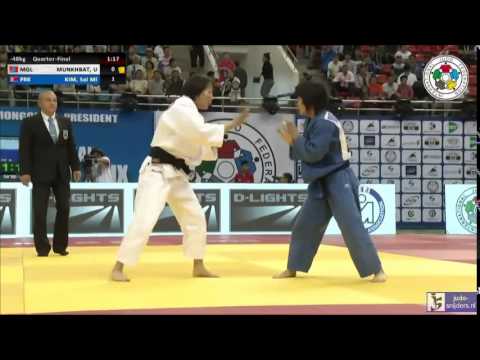 Judo 2014 Grand Prix Ulaanbaatar: Munkhbat (MGL) - Mi Kim (PRK) [-48kg] QF