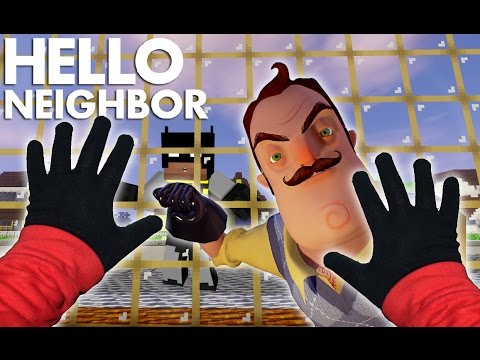 Minecraft vs Real Life - STEVE TRAPPED! Real Life Hello Neighbor