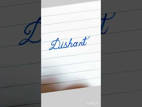 Writing name #Dishant in good handwriting #cursive #youtube