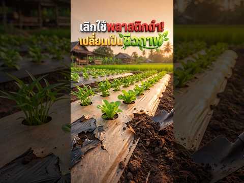 พลาสติกคลุมดินย่อยสลายได้ Bio-plastic ดีอย่างไร? ลดงานรื้อถอนและจัดการแปลงผัก
