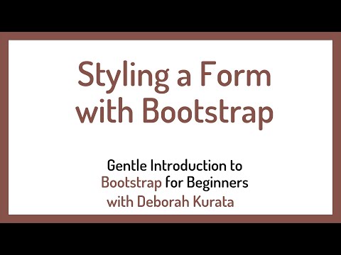 Styling Forms with Bootstrap (Clip 12): Gentle Introduction to Bootstrap 5