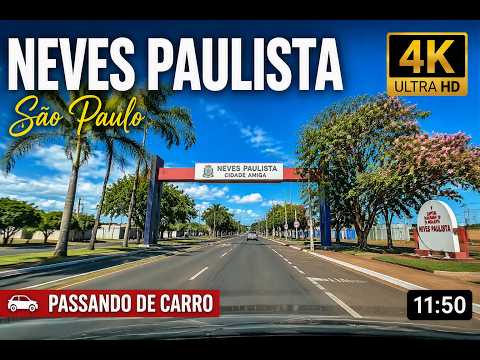 Neves Paulista 4K - passando de carro pela cidade