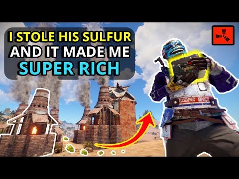 I STOLE ALL His SULFUR (Exposed Furnaces), Then He GAVE ME SO MUCH LOOT!! - RUST SOLO