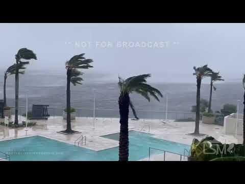 09-28-2022- Ft Myers FL- Back Side of Eyewall , Storm Surge, Floating car