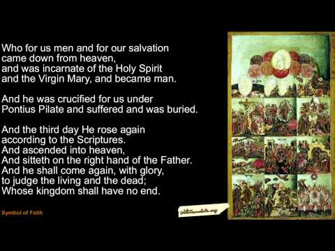 Nicene Creed English Greek Slavonic Orthocath
