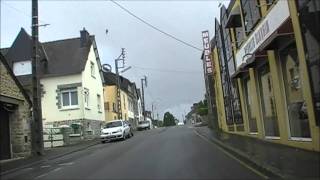 preview picture of video 'Driving Along Rue des Martyrs, Rue Gambetta & Rue Henri Rivoal, Rostrenen, Brittany, France'