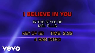 Mel Tillis - I Believe In You (Karaoke)
