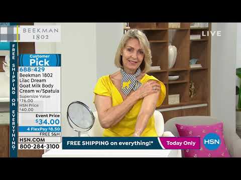 Beekman 1802 Lilac Dream Goat Milk Body Cream with Spatu...