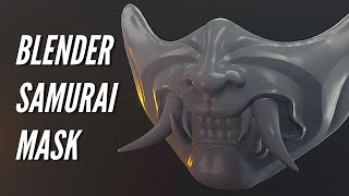 Blender 2.83 Samurai Inspired Mask | Sculpting Timelapse