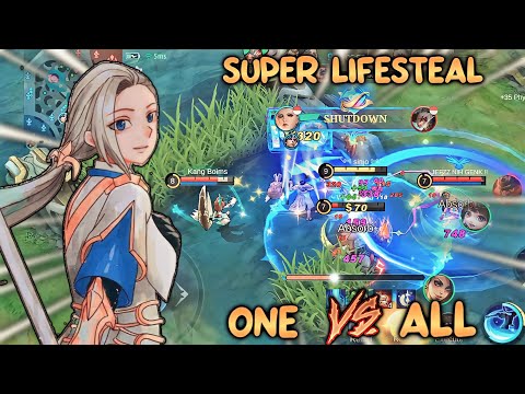 SUPER LIFESTEAL ‼️ ONE VS ALL - SILVANNA BEST BUILD 2023 | Mobile Legends