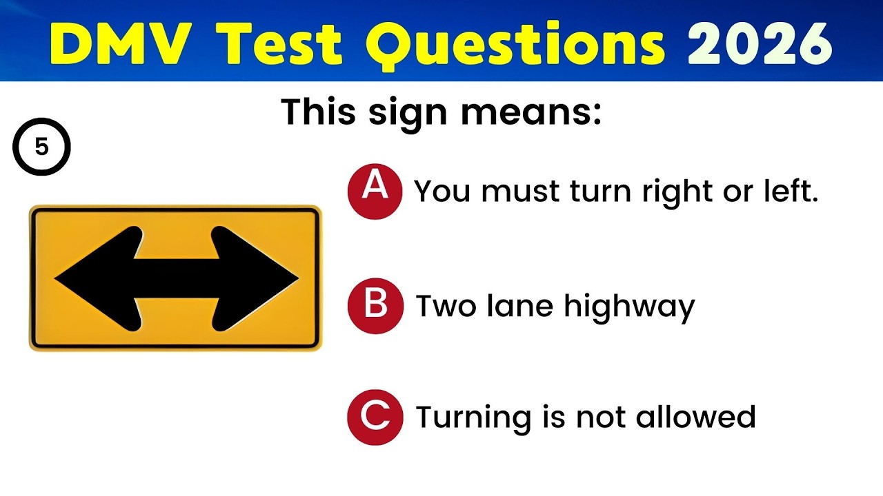 DMV Test Questions 2026 – Test 5 | Real Exam Questions & Answers
