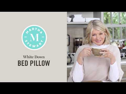 Martha Stewart 100% Cotton White Down Bed Pillow - Second Medium