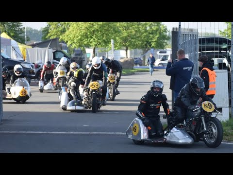 Sidecar Einführungsrunde der Klassen N & Q  und einiger Z Gespanne in Oschersleben