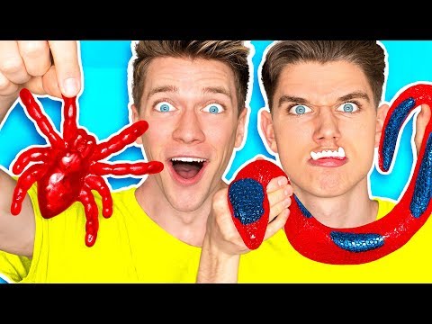 , title : 'Gummy Food vs. Real Food Challenge! *EATING GIANT GUMMY FOOD* Best Gross Sour Candy Real Funny Worm'