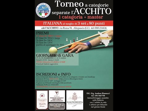 "ANDREA COSTA" vs "MICHAEL LUNARDI" - FINALE 1a CATEGORIA E MASTER - TORNEO A  CATEGORIE SEPARATE