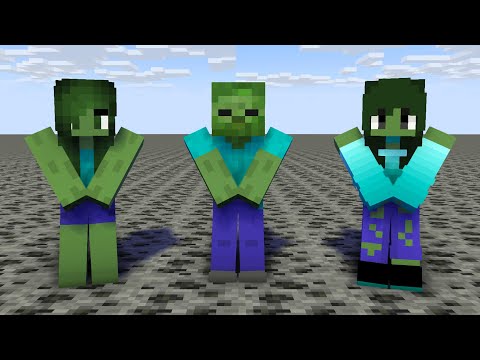 MONSTER SCHOOL : WALKER DANCE MEME ZOMBIE FAMILY - MINECRAFT ANIMATION