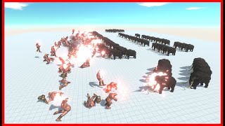 70x OGRE LORD VS 90x WOLLY MAMMOTH - ANIMAL REVOLT BATTLE SIMULATOR