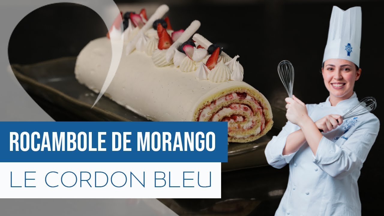 Rocambole de morango | Le Cordon Bleu com Juliete Soulé