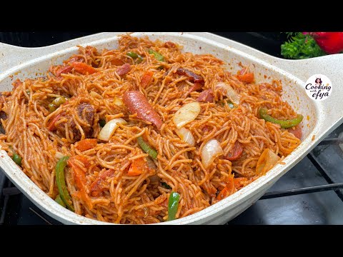 How to Cook Tasty SPAGHETTI JOLLOF | The EASIEST & Tastiest Jollof Spaghetti Recipe Ever