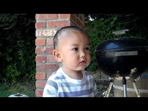 Jorel singing happy birthday to grandma.