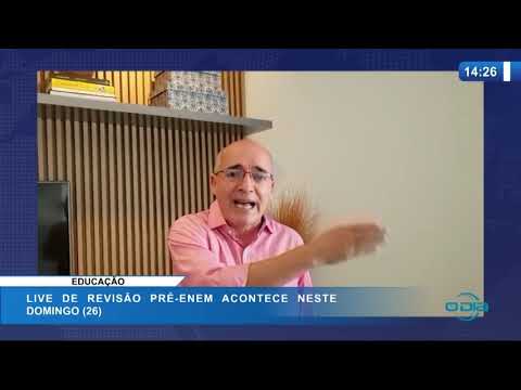 O DIA NEWS 24 04 20  Live de revisaÌƒo preÌ-ENEM acontece no domingo, 26