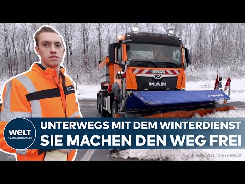 Video Thumbnail: WINTERDIENST: Einsatz rund um die Uhr! Sie machen den Weg frei – unterwegs mit dem Räumdienst