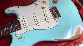 Video thumbnail for 1 of 1.  1997 Custom Shop "Cunetto" Relic Stratocaster - Daphne Blue by Chicago Vintage Guitar